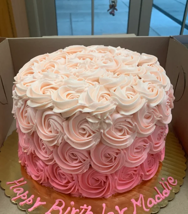 Ombre Rosettes Cake