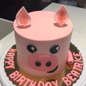 Piggy Face Cake